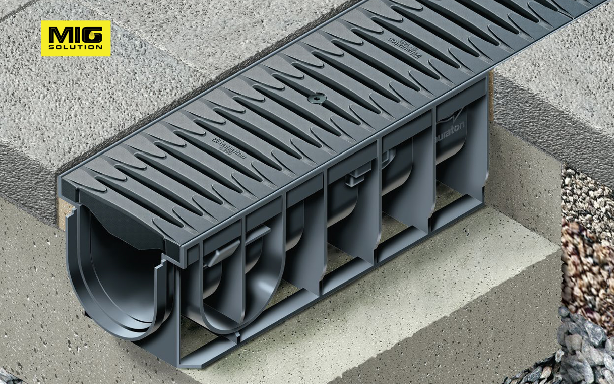 Mương thu nước lắp ghép nhanh Hauraton