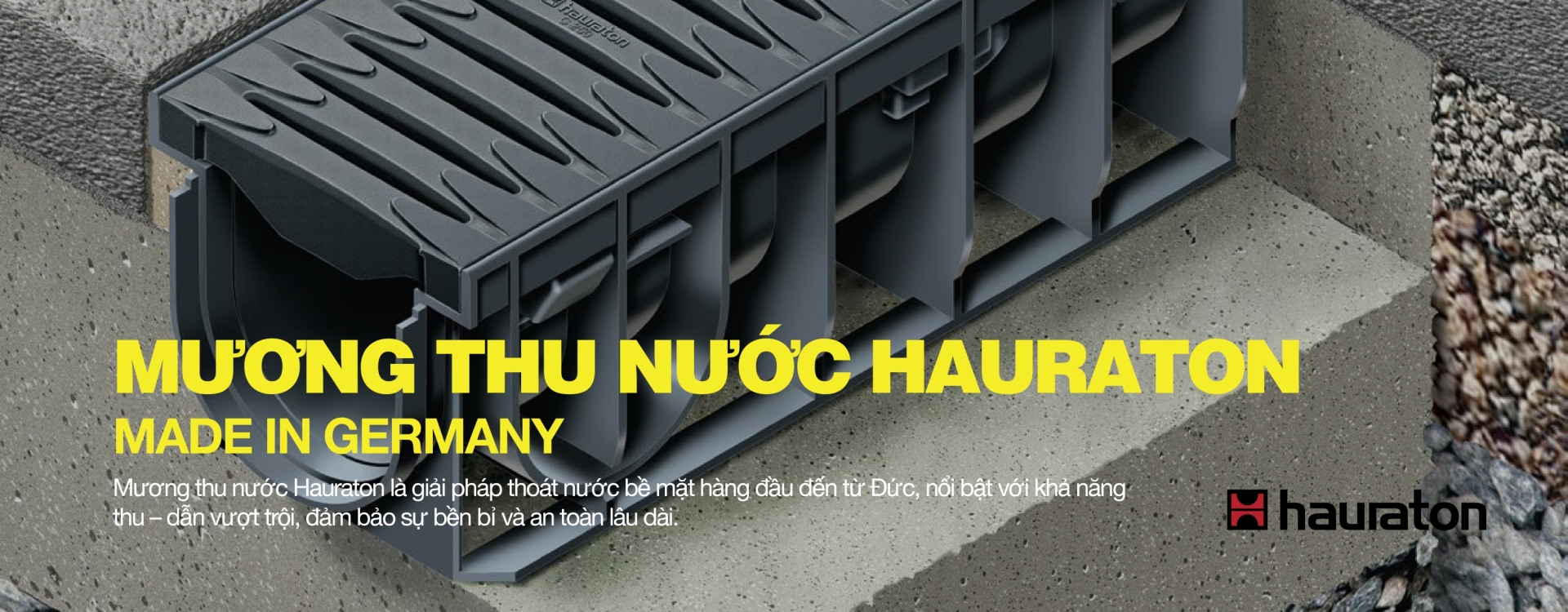 MƯƠNG THU NƯỚC LẮP GHÉP NHANH HAURATON